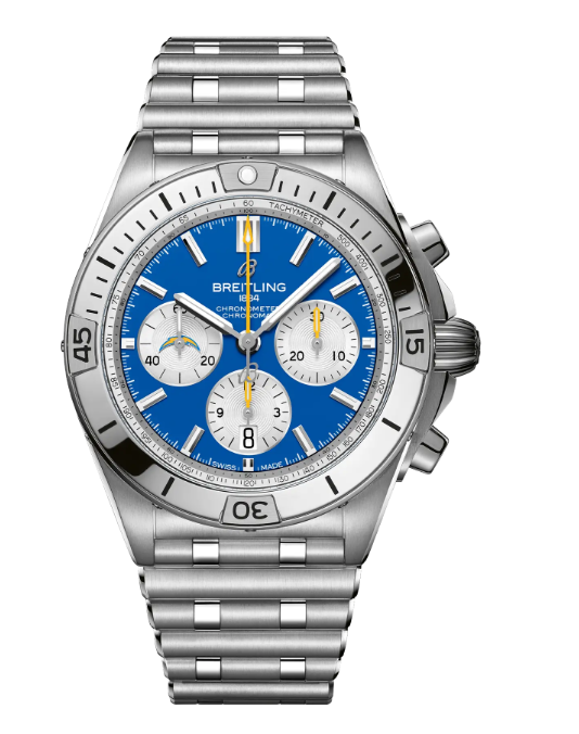 Review Breitling CHRONOMAT B01 42 NFL LOS ANGELES CHARGERS EDITION Replica watch AB01342B1C8A1 - Click Image to Close